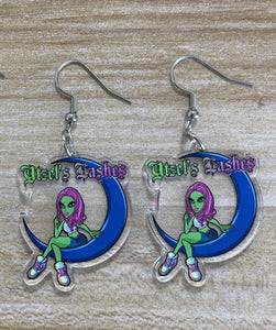 Alien Girl Hook Earrings